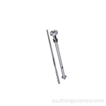 Barril de tornillo extrusor de plástico único bimetálico para hoja / perfil / tablero